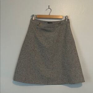 Elegant Gray Tweed Women's Skirt